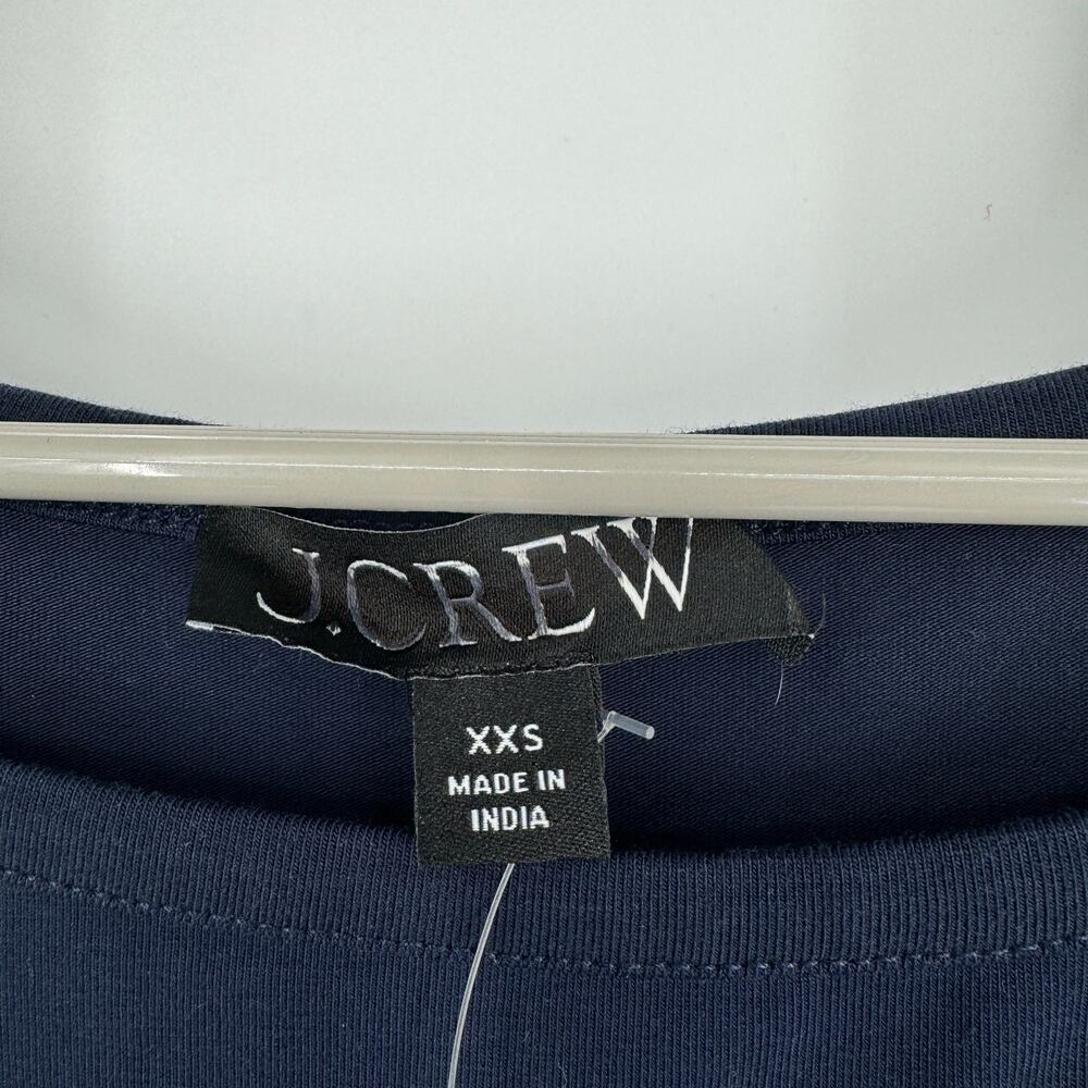 J. Crew Pintuck Mixy Dress in Navy Size XXS NWT Modern Minimalist Quiet Luxury - Picture 5 of 6